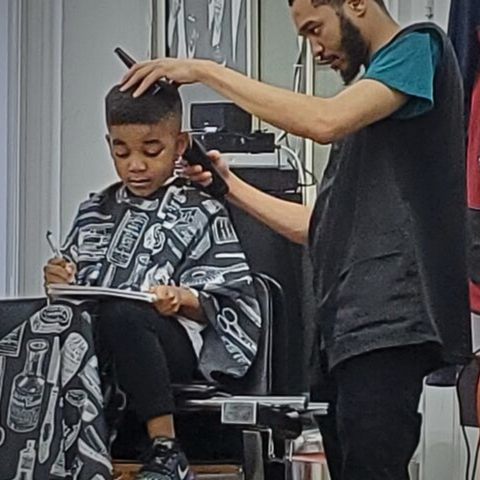 Adult and kid haircut combo
