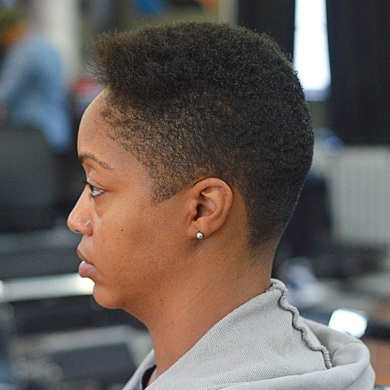 Taper fade with part line side profile