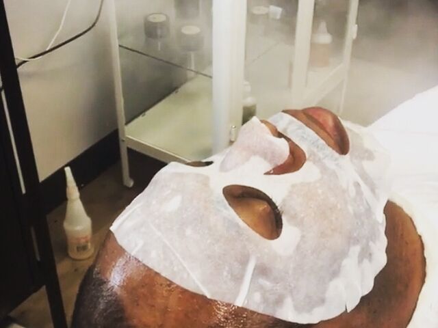 Steam facial treatment